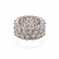 Eternal Radiance Double Row Oval Diamond Eternity Band Ring
