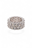 Eternal Radiance Double Row Oval Diamond Eternity Band Ring
