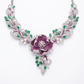 The Peony Bloom Rhodium-Tone Necklace Set
