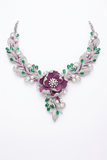 The Peony Bloom Rhodium-Tone Necklace Set