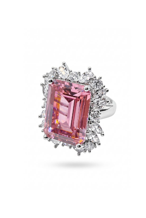 Imperial Blush Pink Doublet Statement Ring