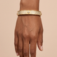 Ivory Grecian Gold Hinged Bangle