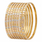 Tri-Tone Dappled Shine Bangle Stack