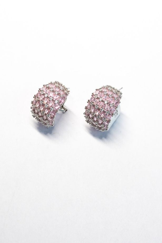 Lavender Pavé Dome Studs
