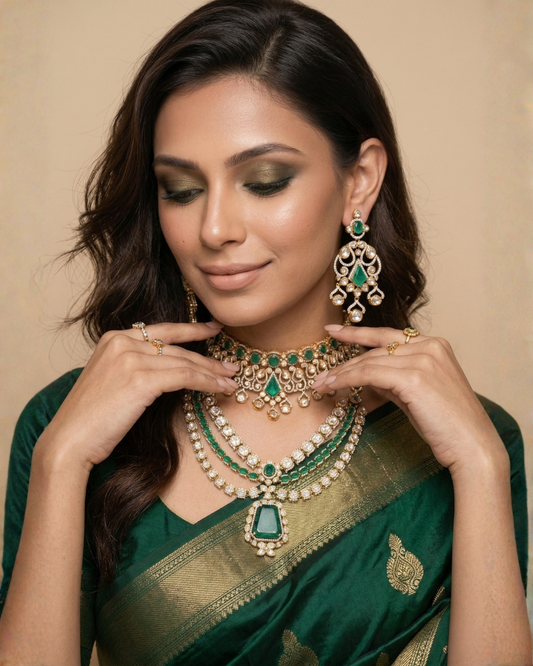 Temple Style Kundan Necklace – Indian Luxury
