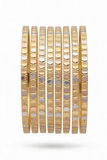Tri-Tone Dappled Shine Bangle Stack