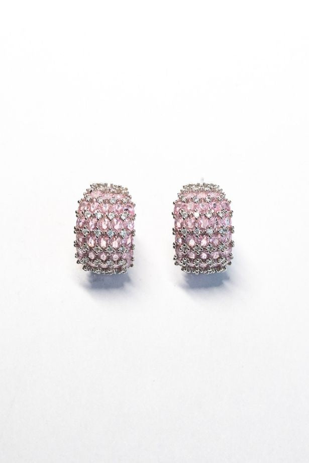 Lavender Pavé Dome Studs