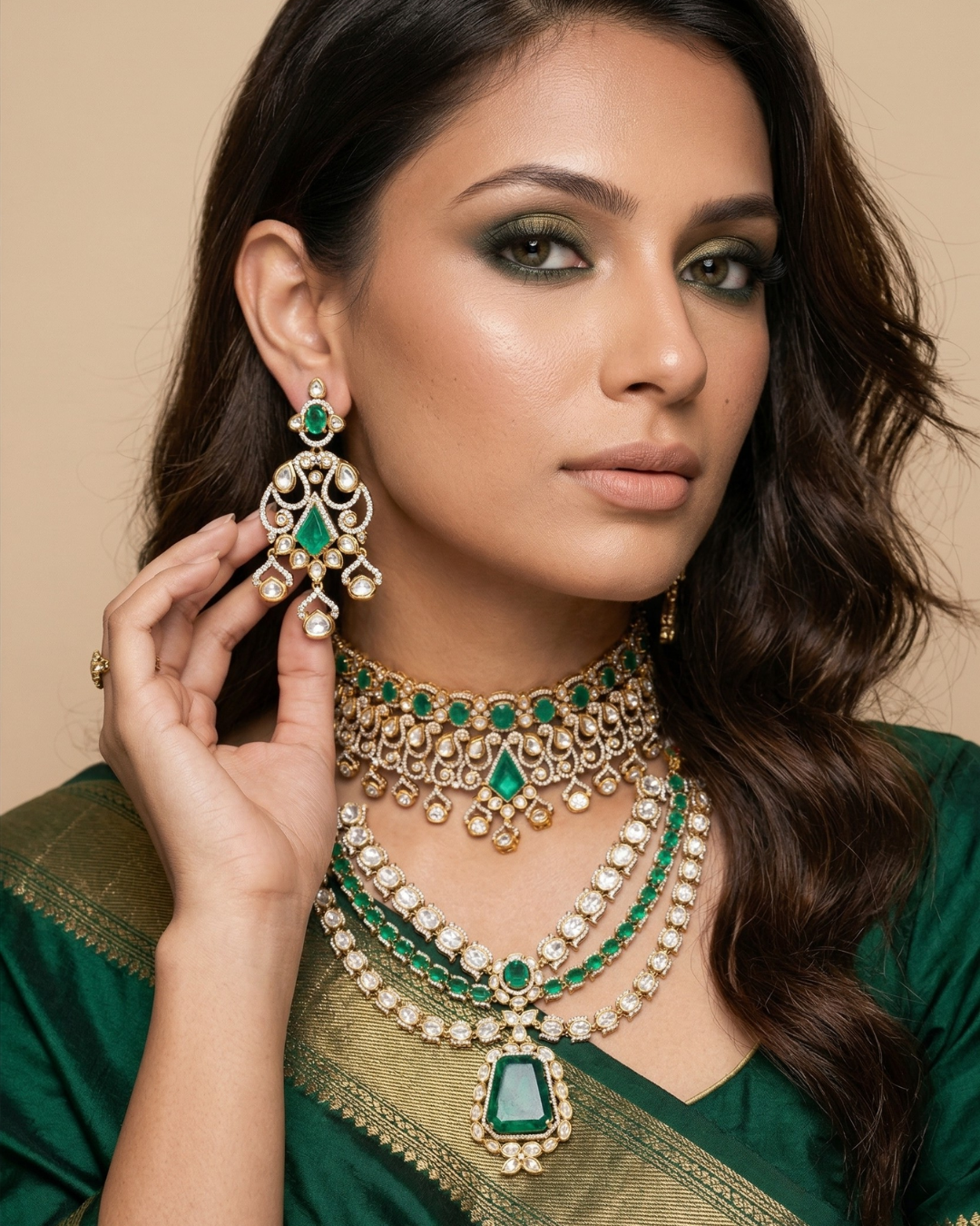 Temple Style Kundan Necklace – Indian Luxury