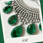 Midnight Emerald Illusion Necklace set