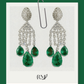 Midnight Emerald Illusion Necklace set