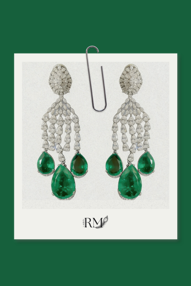 Midnight Emerald Illusion Necklace set