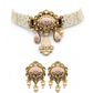 Ivory Blush Lotus Pearl Choker Set