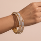 Tri-Tone Regal Spark Bangle Pair