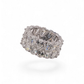 Eternal Radiance Double Row Oval Diamond Eternity Band Ring