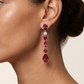 Ruby Cascade Statement Necklace Set