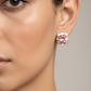 Blush Pink Cushion Statement Studs