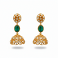 Peacock Emerald Polki Pendant Necklace
