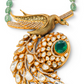 Peacock Emerald Polki Pendant Necklace