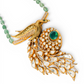 Peacock Emerald Polki Pendant Necklace