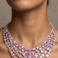 Blush Pink Cascade Necklace Set