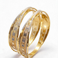 Two-Tone Imperial Lattice Bangle Pair
