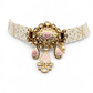 Ivory Blush Lotus Pearl Choker Set