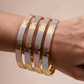 Tri-Tone Diagonal Gleam Bangle Set