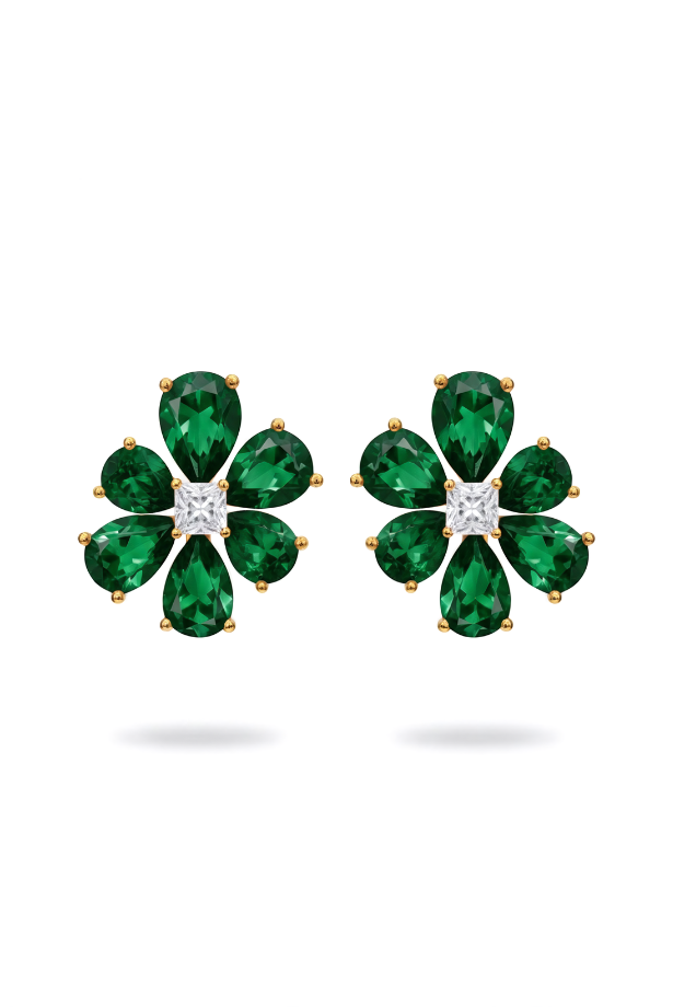 Emerald Fleur Earring