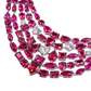 Ruby Cascade Statement Necklace Set