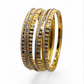 Two-Tone Linear Radiance Bangle Stack