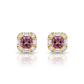 Dusty Rose Cushion Statement Studs
