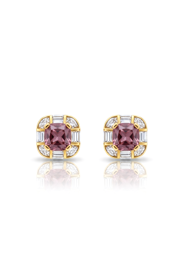 Dusty Rose Cushion Statement Studs