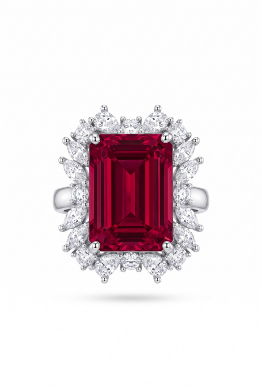 Imperial Ruby Red Doublet Statement Ring