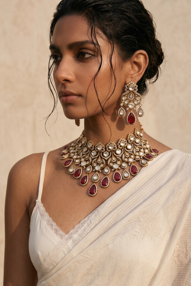 Ruby Polki Statement Necklace