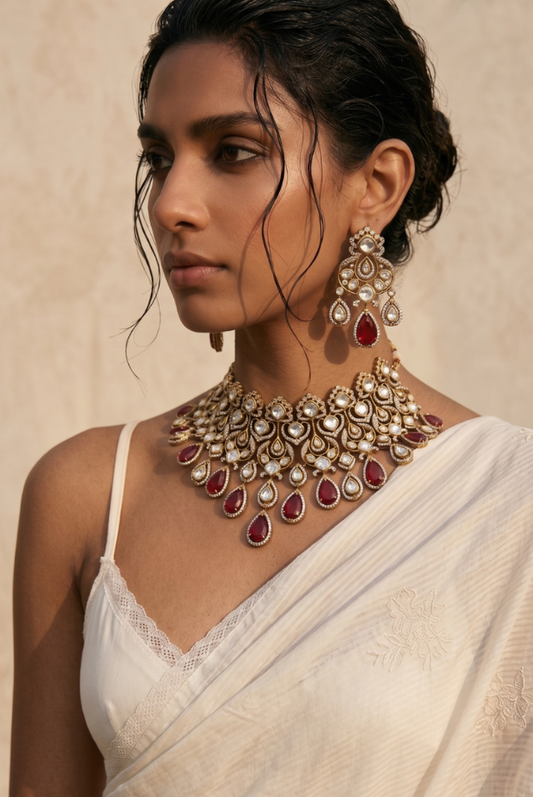 Ruby Polki Statement Necklace