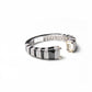 Silver with zircon stones and black enameling bangle - LABELRM