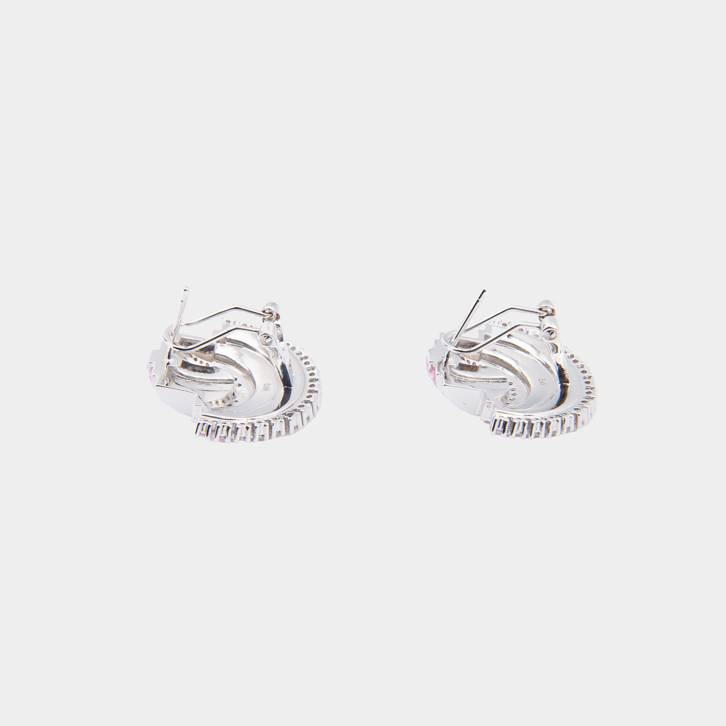 Pink Princess Fan Stud Earrings