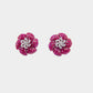 Ruby Rosé Floral Stud Earrings