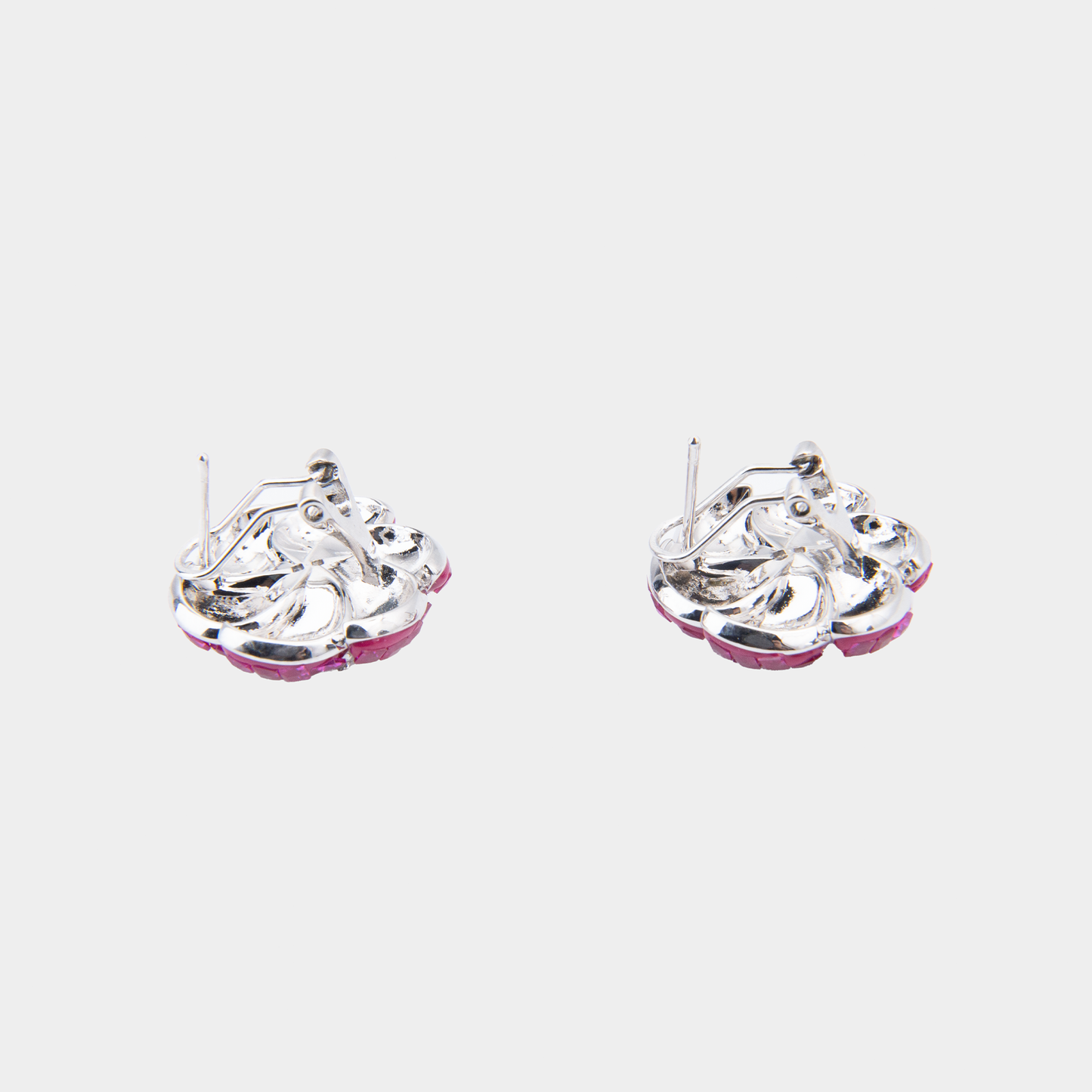 Ruby Rosé Floral Stud Earrings