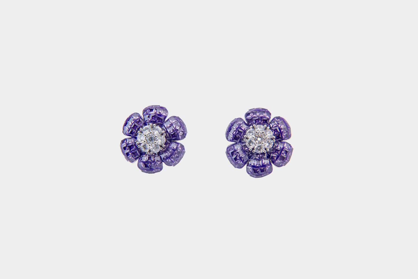 Lavender Charm Floral Stud Earrings