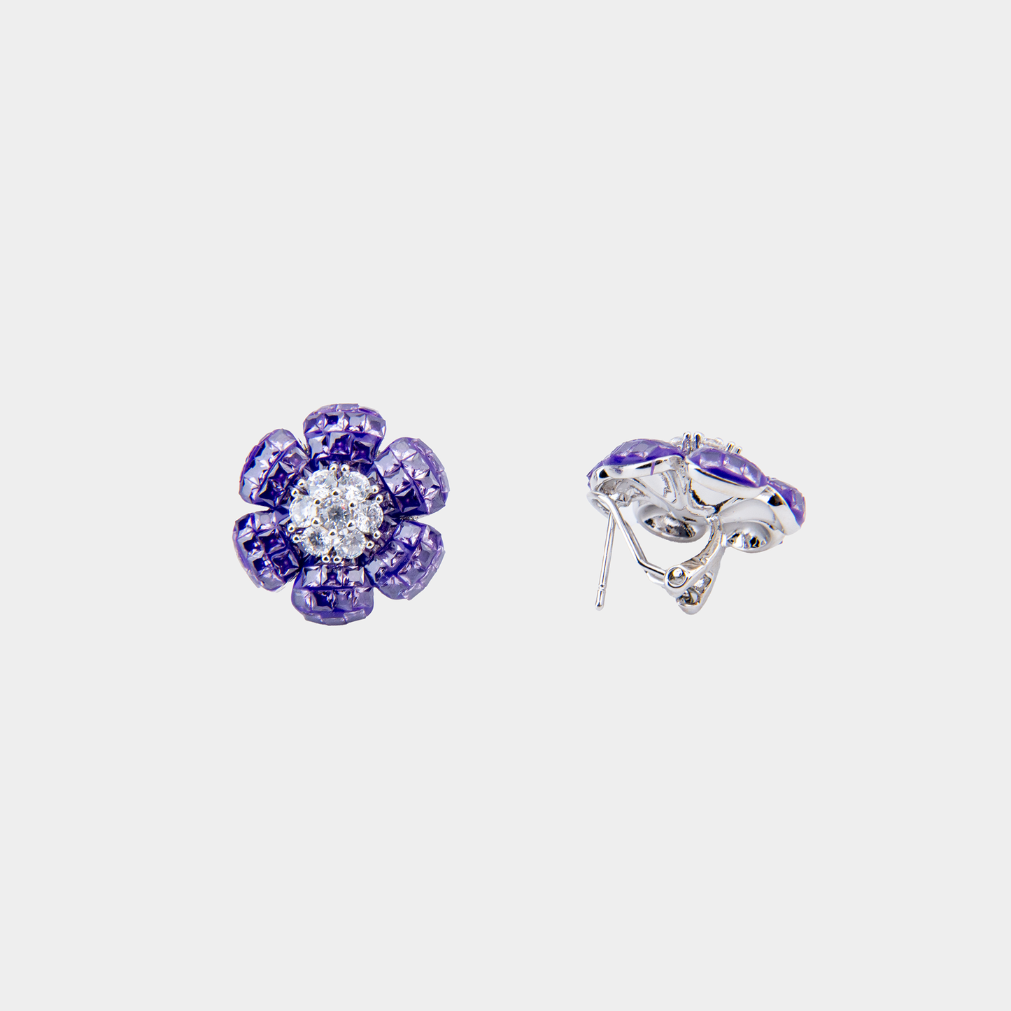 Lavender Charm Floral Stud Earrings