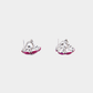 Ruby Royale Floral Stud Earrings