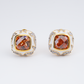 burnt amber cushion-cut doublet stone