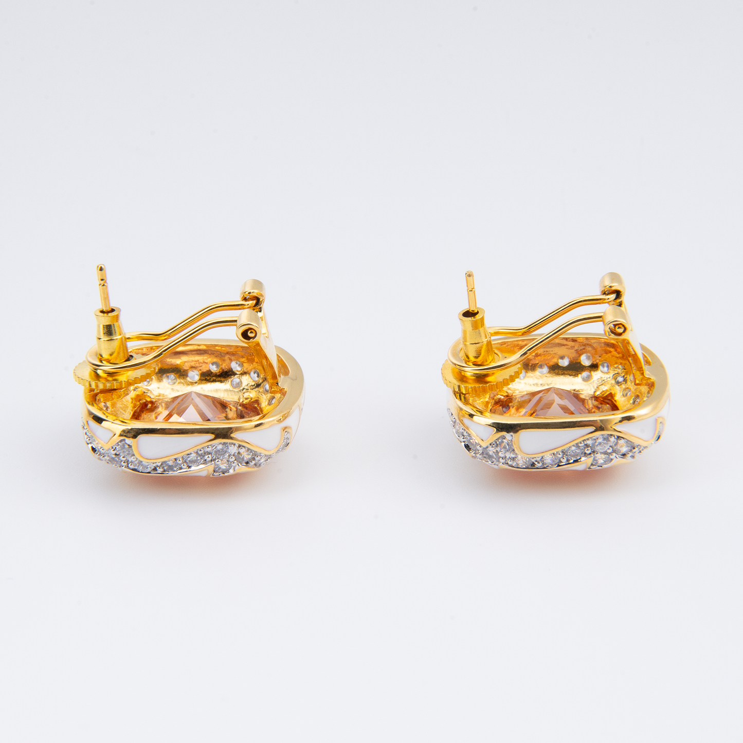 burnt amber cushion-cut doublet stone