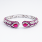 Crimson Mirage Open Cuff Bracelet