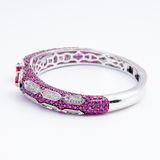 Crimson Mirage Open Cuff Bracelet