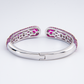 Crimson Mirage Open Cuff Bracelet