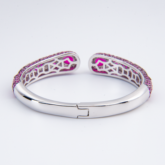 Crimson Mirage Open Cuff Bracelet