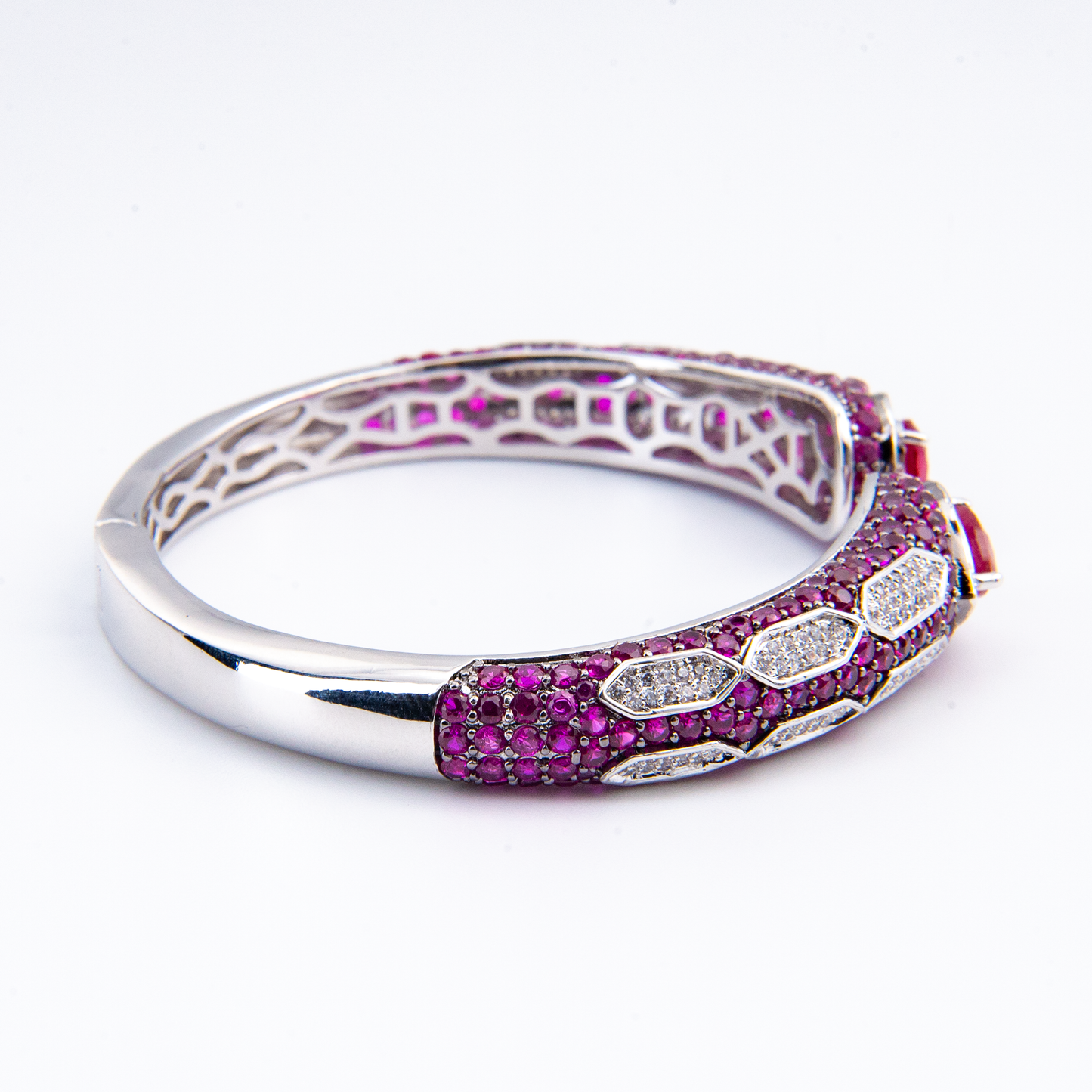 Crimson Mirage Open Cuff Bracelet