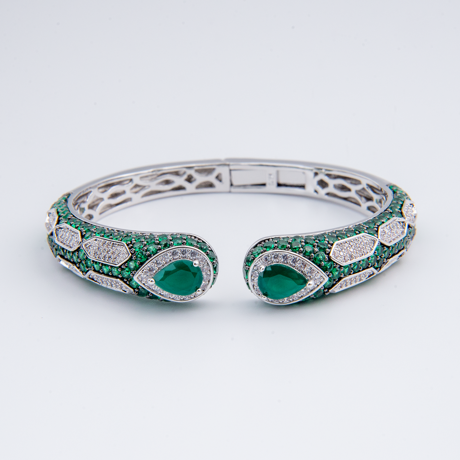 Silver Mossonite Bracelet